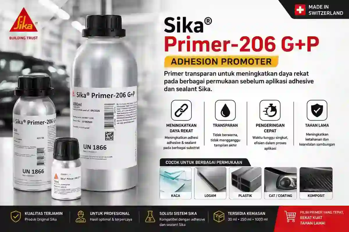 Sika® Primer-206 G+P 250 ml – Primer Hitam untuk Adhesive Sika® Primer-206 G+P 250 ml – Primer Hitam untuk Adhesive
