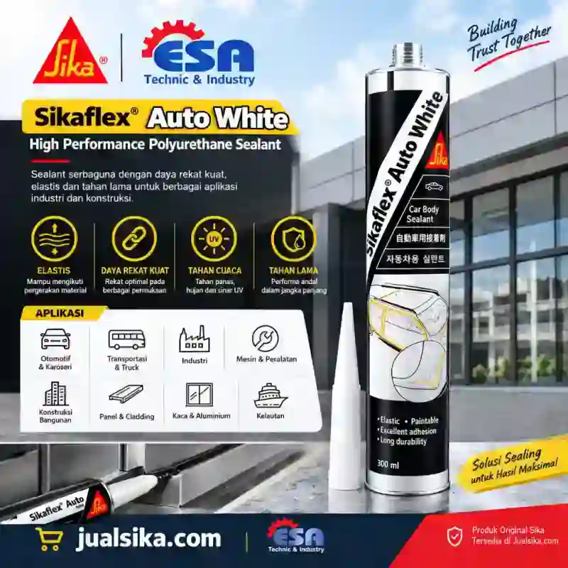 Sikaflex® Auto White Cartridge 300 ml – Sealant Polyurethane Otomotif Sikaflex® Auto White Cartridge 300 ml – Sealant Polyurethane Otomotif