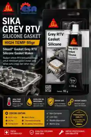 Sika Sikasil Gasket Grey RTV 95g | Silicone Gasket Otomotif