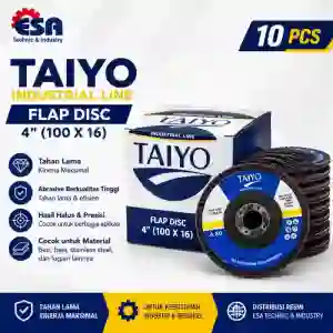 TAIYO Flap Disc 4 Inch (100 x 16) &ndash; Grit 40#&ndash;240#  | Isi 10 Pcs/Dos