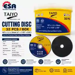 TAIYO Cutting Disc 4" 107 x 1.2 x 16 mm Stainless Steel & Metal | 32 Pcs
