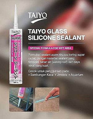 TAIYO MP GLASS Acetic Sealant &ndash; Silicone Sealant Kaca & Aquarium